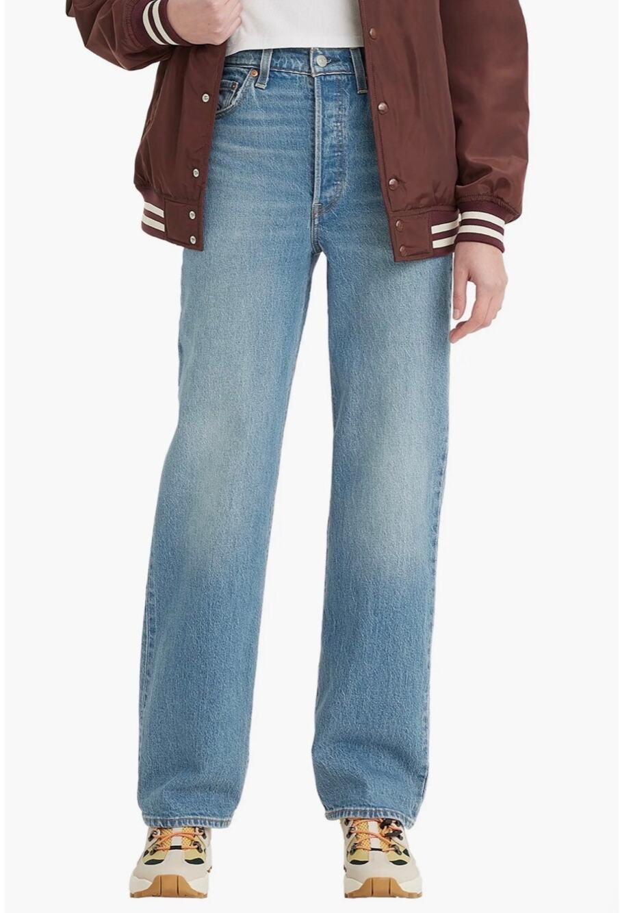 Levi’s Ribcage Straight Jeans High Rise Medium Wash Stretch Women’s Size 30